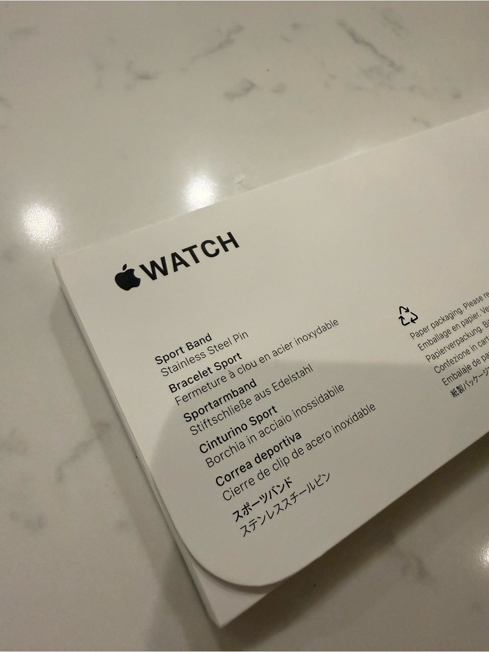 Apple Watch Sport Band (light blush) - Stainless Steel Pin 42mm S/M